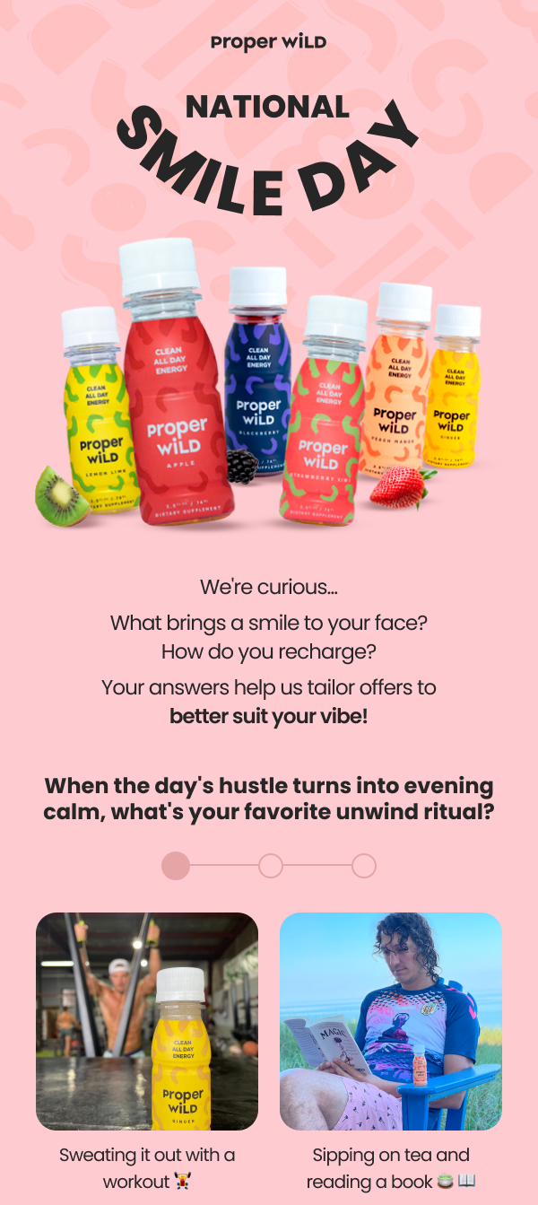 National Smile Day. When the day's hustle turns into evening calm, what's your favorite unwind ritual?